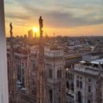 Duomo's rooftop sunset